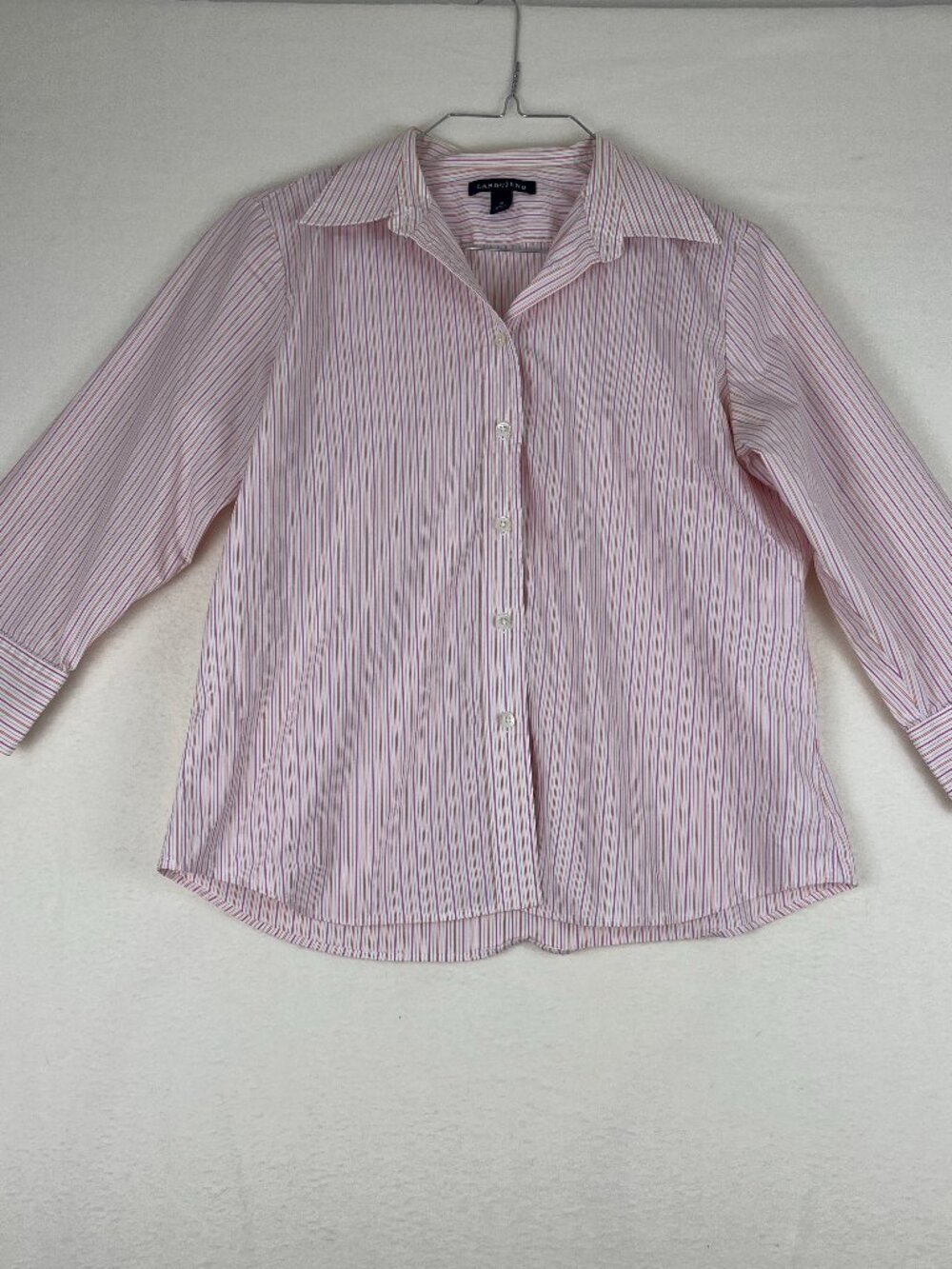 Lands End Striped Button Down Shirt Size 12P Petite Multicolor Y2K